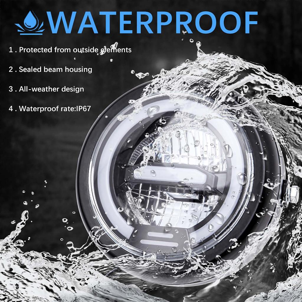 6.8 Inch Motorcycle Led Headlight Projector For Harley Touring Softail Heritage Street Glide Road King