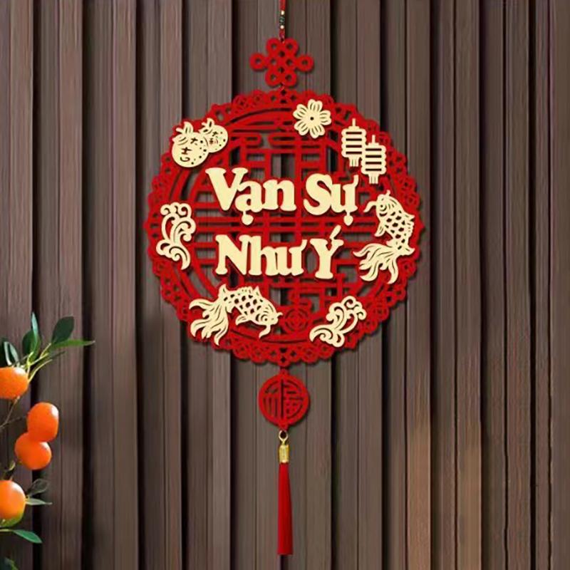 Vietnamese Year Hanging Pendants With Tassel Window Door Party Hanging Ornament 2026 Spring Festival Home Decor Accessories
