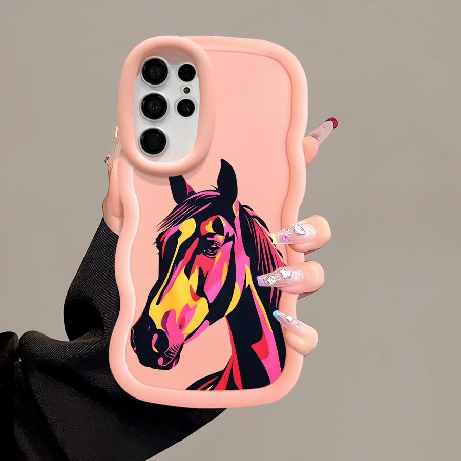 Soft Phone Cover Case for Samsung Galaxy S24 S20 FE A25 S22 Ultra S23 Plus S21 A26 S25 A54 A36 A24 A34 A55 A35 Cool Horse