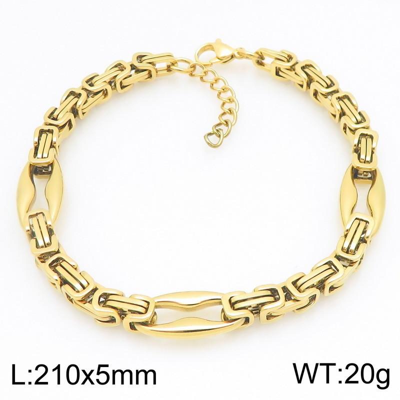 2026 Personalized Versatile Lip Chain Jewelry, Japanese and Korean Byzantine Emperor Chain Splicing Pig Nose Titanium Steel Trendy Men's Bracelet