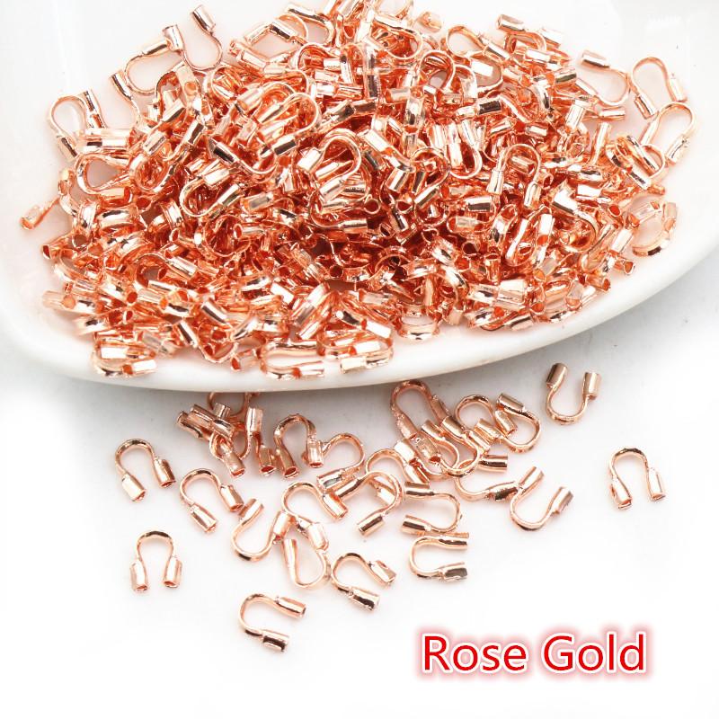 100pcs/lot 4.5x4mm Wire Protectors Wire Guard Guardian Protectors Loops U Shape Accessories Clasps Connector For Jewelry Making