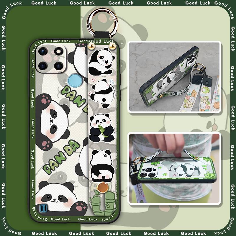 Soft Case Waterproof Phone Case For OPPO Realme C21Y/C25Y Shockproof Silicone Back Cover Cute Protective Kickstand Ring
