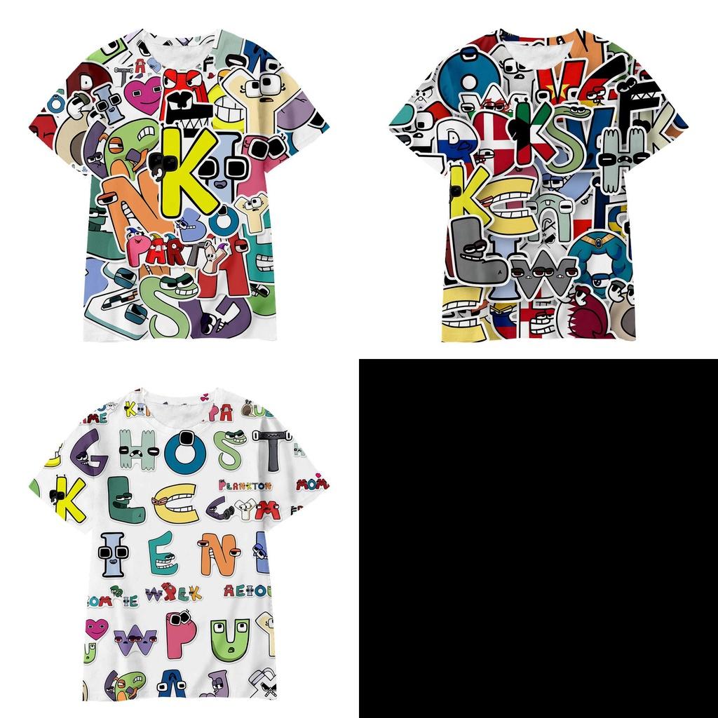 Alphabet Lore Unisex Freizeit-T-Shirt Cosplay-Oberteile Für Kinder