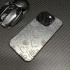 Silver Heart Butterfly Pattern IMD Phone Case For Xiaomi Mi 15 14 13 12 13T 14T Pro 11 Lite 5G NE Poco F6 X5 X6 M6 Pro Cover