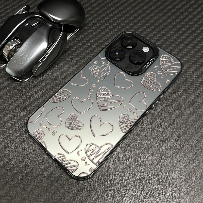 Silver Heart Butterfly Pattern IMD Phone Case For Xiaomi Mi 15 14 13 12 13T 14T Pro 11 Lite 5G NE Poco F6 X5 X6 M6 Pro Cover