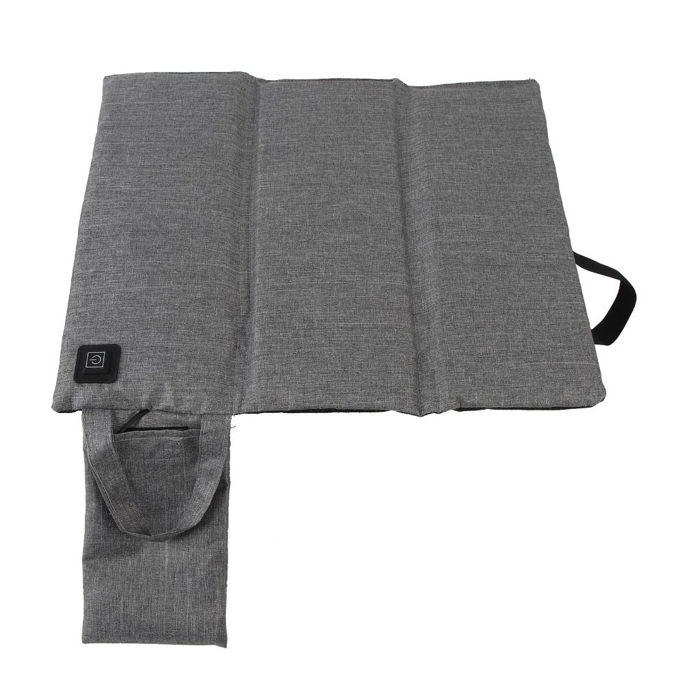 3-Fold Adjustable Heated Seat Cushion 3 Heat Settings Portable Stadium Seat  Camping