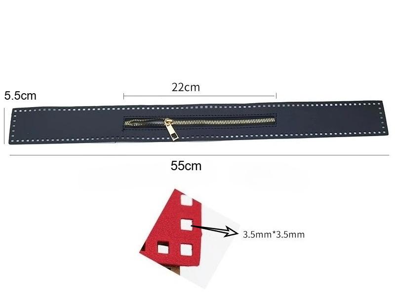 Long PU Band Zippers Close-end Auto-lock Type Gold Color Metal Zipper DIY Bag Accessories