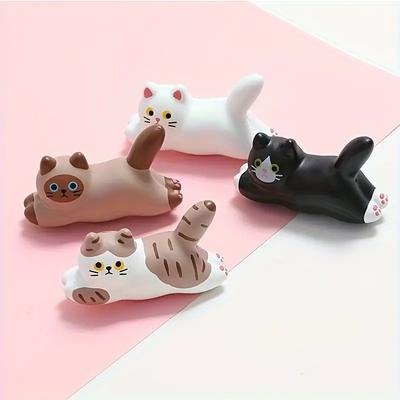 Funny Resin Cat Fridge Magnets Adorable 3D Running Cartoon Refrigerator Stickers Quirky Animal Hanging Magnets Home Decorations