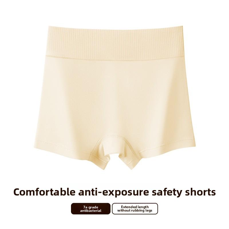 Women's Summer Cotton Anti Light Anti Wear Leg Mid Waist Safety Briefs