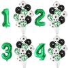 11pcs/set 12inch Football Confetti Latex Balloons 30inch Number Air Globos Soccer Theme Party Birthday Party Decoration Kids Toy
