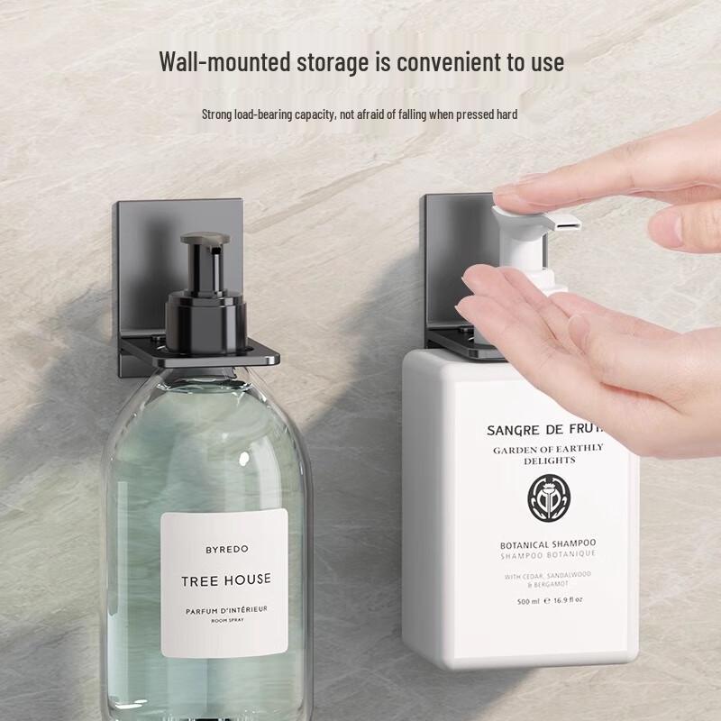 No-Drill Wall-Mounted Aluminum Bathroom Shelf