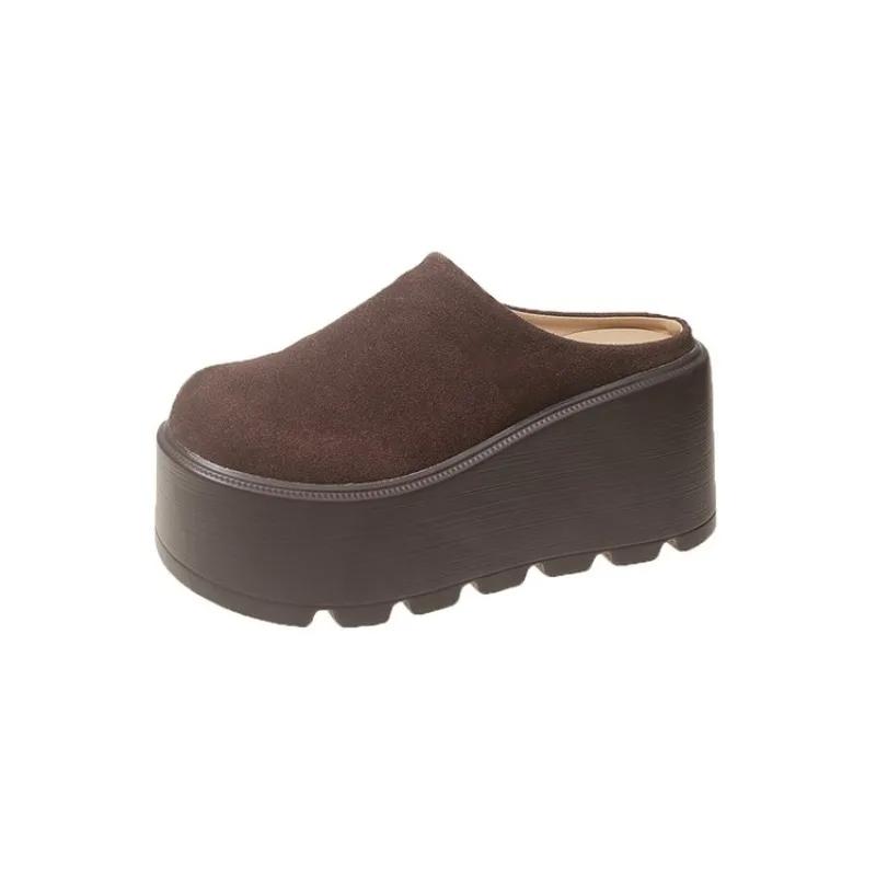 Fashion 2025 New 9cmThick Platform Boots Designer Slipper Casual Flats Slide Female Walking Fashion Loafers Winter Ankle Boots Women