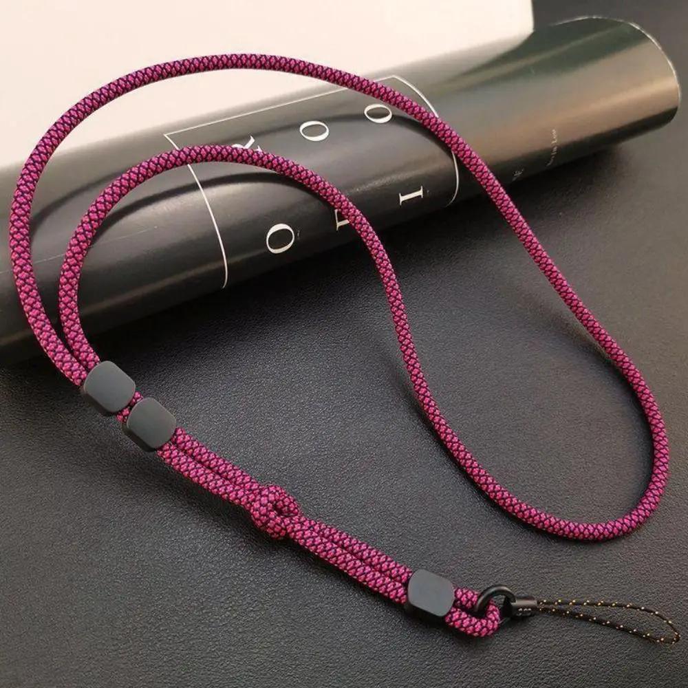 Lanière de téléphone portable tissée à la main Nouvelle Lanière amovible réglable Double usage Longue chaîne anti-perte pour suspension au cou