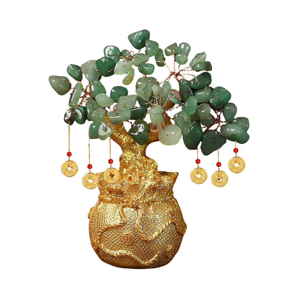 Crystal Money Tree Feng Shui Ornament - Home And  Gemstone Jewelry For Attracting Wealth