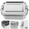Stainless Steel Lunch Tin Sealing Food Holder Storage LunchTin Buckle Rice Container Breakfast Child