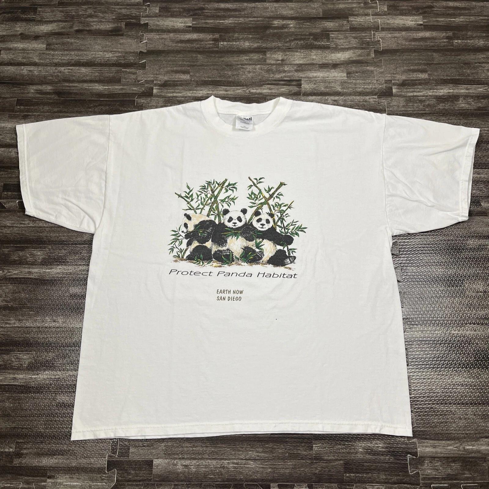

Vintage Protect Panda Habitat Earth Now San Diego Tshirt White XXL VTG 90s Y2K 3XL