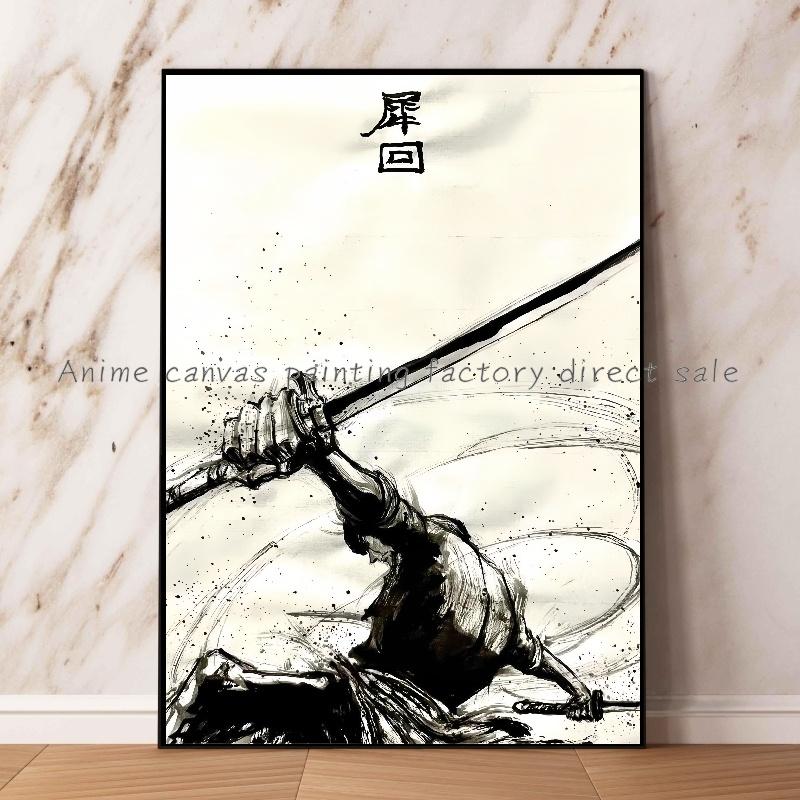 Anime One Piece Zoro Poster Stampa HD a Inchiostro Pittura su Tela Arte Murale Adatto per Caffetteria Decorazione Parete Casa Quadro Regalo