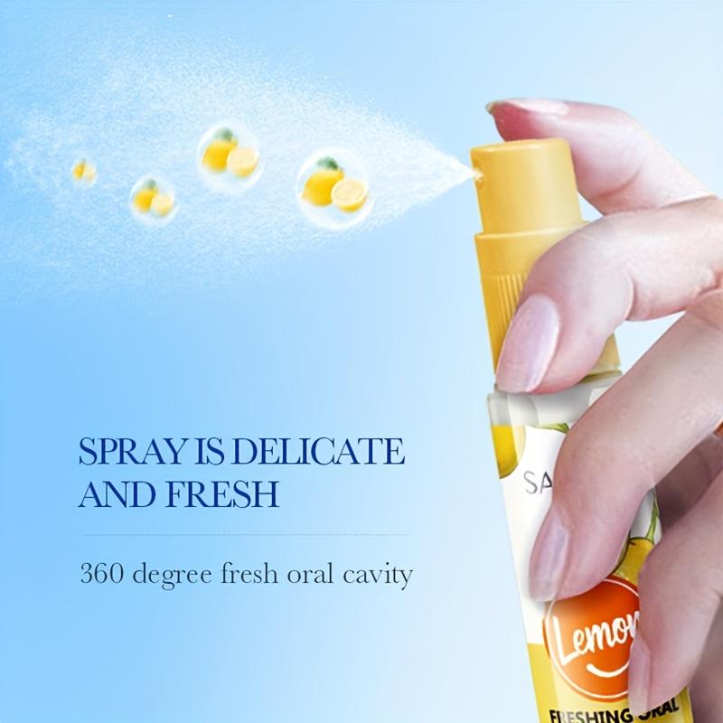 Lemon Fragrance Oral Spray. Freshens Breath. Remove Oral Odor By Rinsing Mouth with This Product. Easy To Carry, Suitable for Use On Dates.