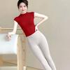 Shuangxi Women's Red Yoga Top: Stunning Autumn/Winter Pilates Fitness Wear, New Year Sports Vest