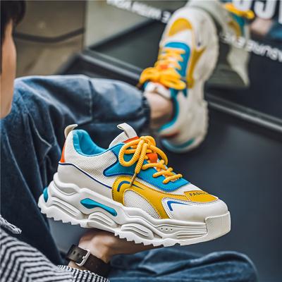 Student Sports Shoes Breathable Mesh Casual Running Shoes Heightening Dad Shoes