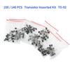 100PCS Transistors Set 2N2222 2N3904 2N3906 2N5401 2N5551 5 Types Transistors Kit NPN PNP 20pcs Each Values Electronics Kit