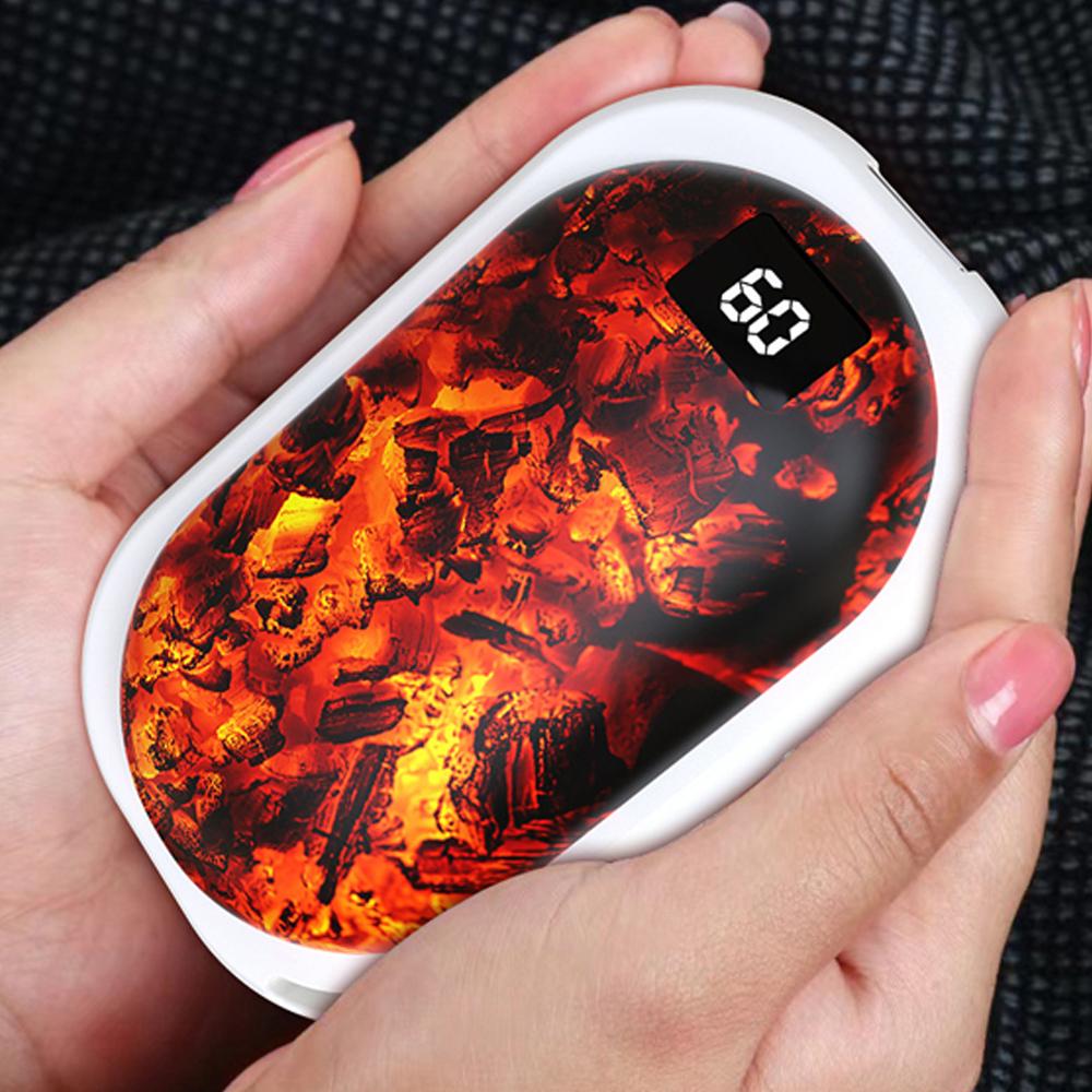 2-In-1 Portable Hand Warmers with 3 Adjustable Temperature USB Rechargeable Hand Heater Power Bank