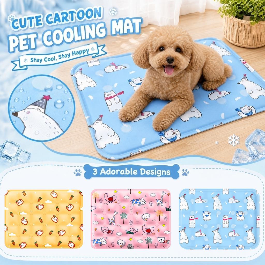 Pet with Design - Summer Cool Pad for Dogs and Cats, Comfortable and Breathable