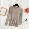 Women's Slim Fit Black Knit Top for Spring and Autumn 2022