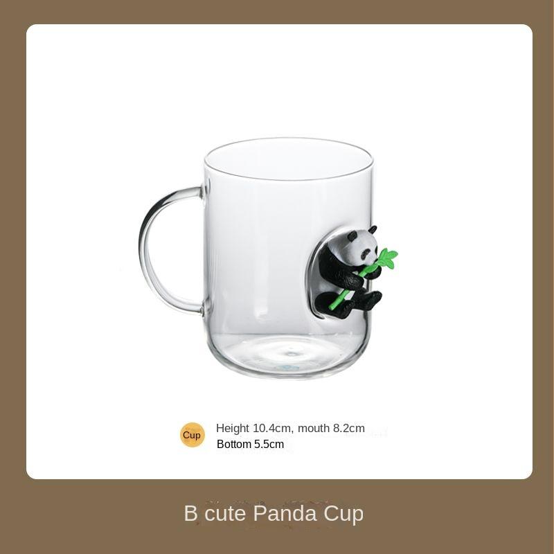 

Новая милая кружка в виде панды, чашка для завтрака, напитка, кофейная чашка, термостойкие стеклянные кружки, стаканы для напитков, подарок паре 400ml