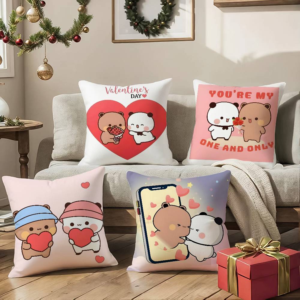 Cartoon Bubu & Dudu Lovely Pillow Case Comfort Sofa Bed Silky Elegant Invisible Zipper Decorative Cushion Cover