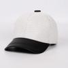 Female British Korean Sports White Baseball Cap Women Men Genuine Leather Duck Tonue Hats Male Casual Punch Hockey Visor Gorra