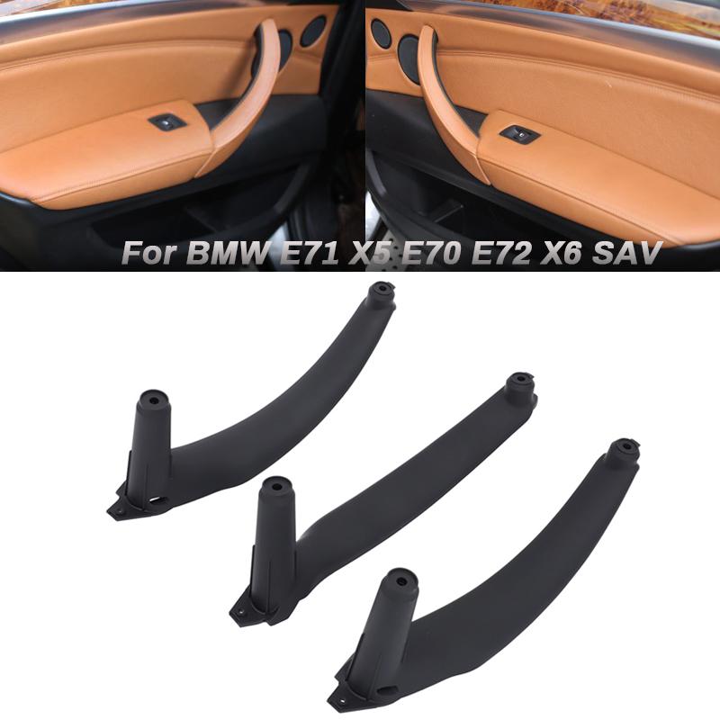Inner Door Panel Handle Pull Trim Cover For BMW E70 X5 E71 X6 E72 Front Rear Left Right Armrest Interior Door Handle Inner