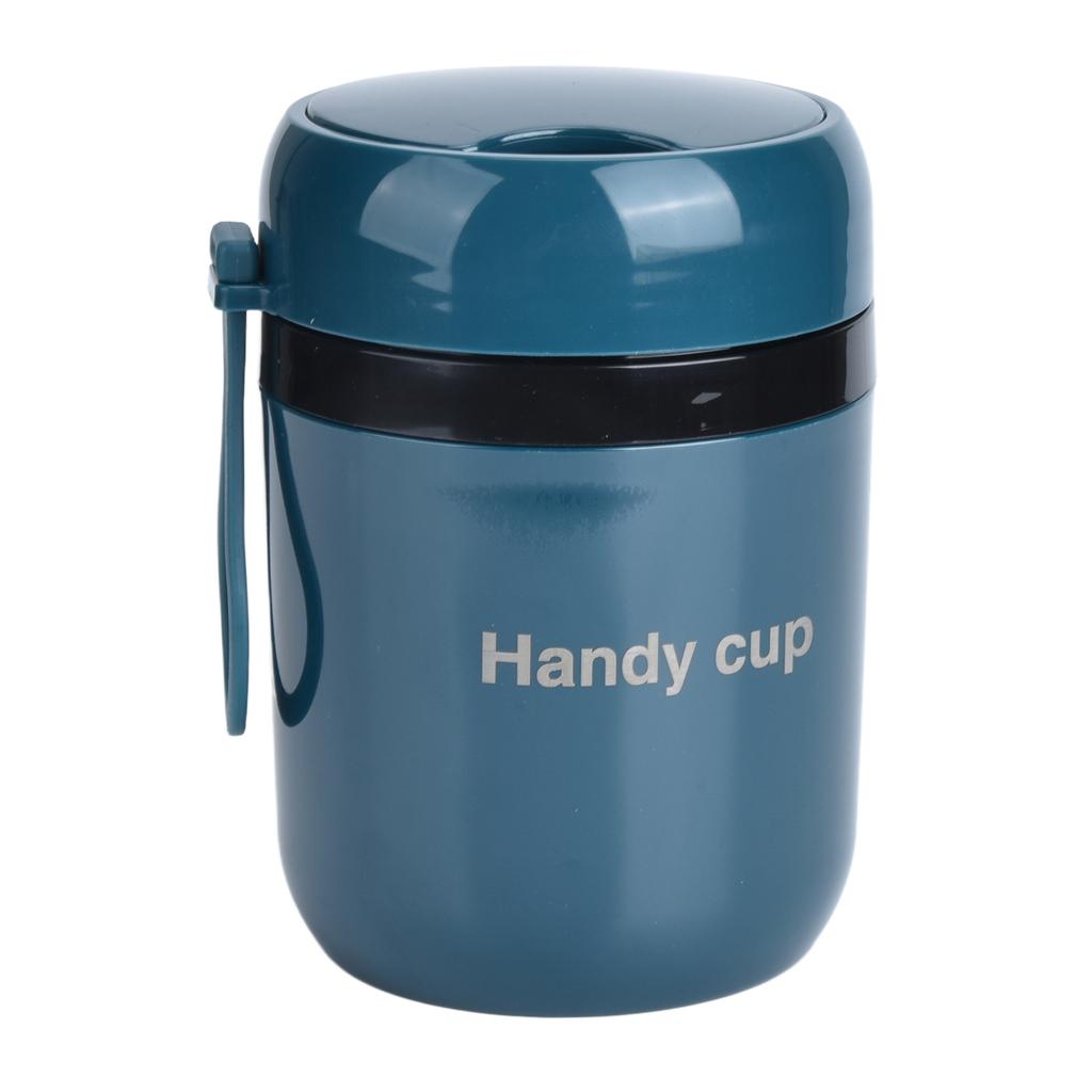Insulated Soup Containers 500ml Double Anti Scald Heatable Insulated Food Container with Foldable Spoon for School