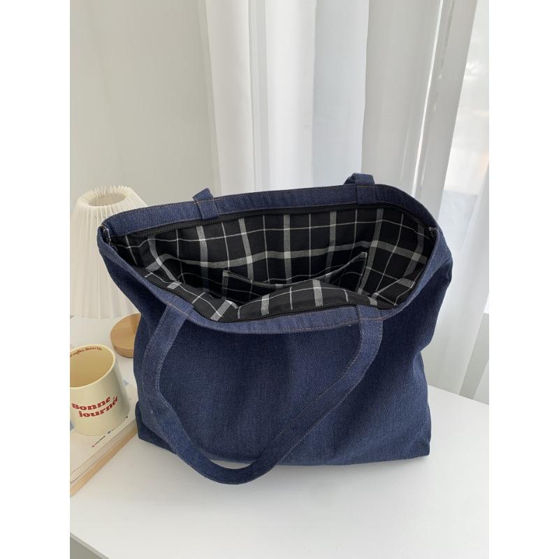 Large-capacity Tote Bag with A Laid-back Style Fashionable and Retro Minimalist Single-shoulder Bag