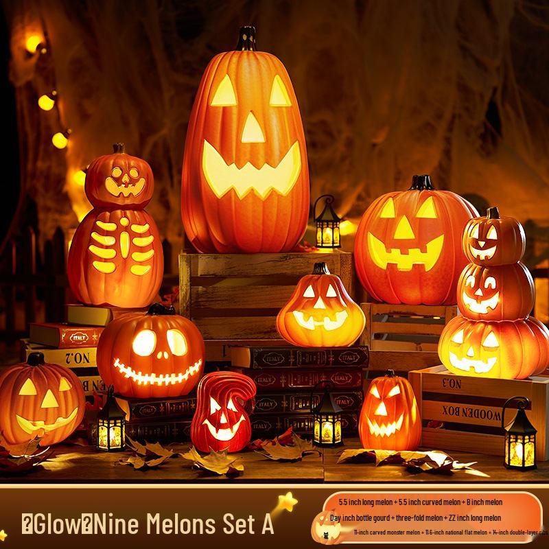 Large Luminous Pumpkin Lantern for Halloween Outdoor Theme Decorations