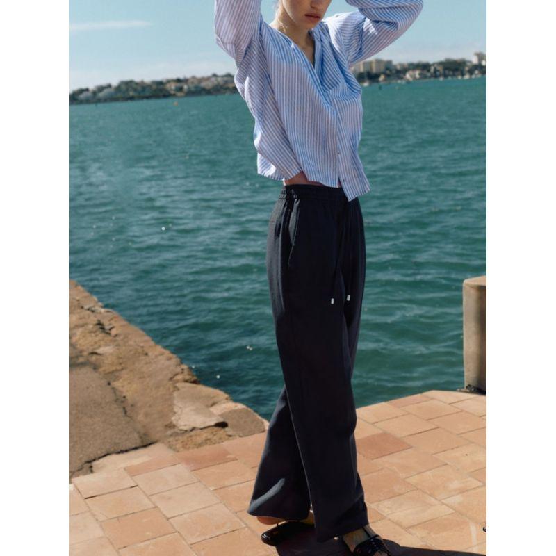 Za2024 Summer New Product Women's Clothes Minimalist Fashion High Waist Casual Wide-Leg Straight Pants Pants 9929040 250