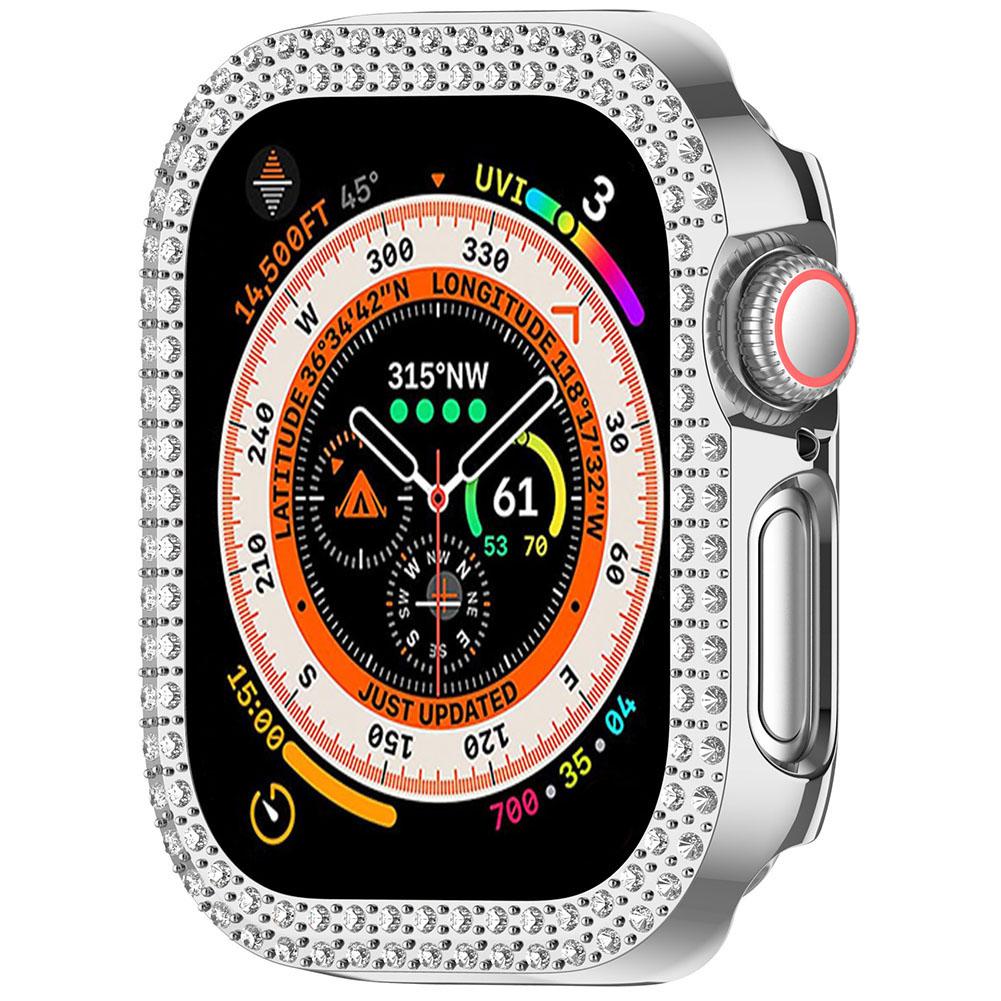 Double Diamond PC Watch Case with Dustproof Screen Protector and Anti Scratch Frame for Apple Watch Series 10 42MM 46MM