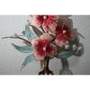 Used Genuine Silk Hair Ornament, Flower Hairpin, Cherry Blossom Color, Handmade, Valentine's Gift