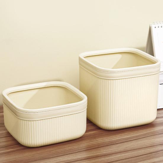 Garbage Can Plastic Desktop Trash Bin Large Capacity Wear-Resistant Trash Can for Office Bathroom Kitchen