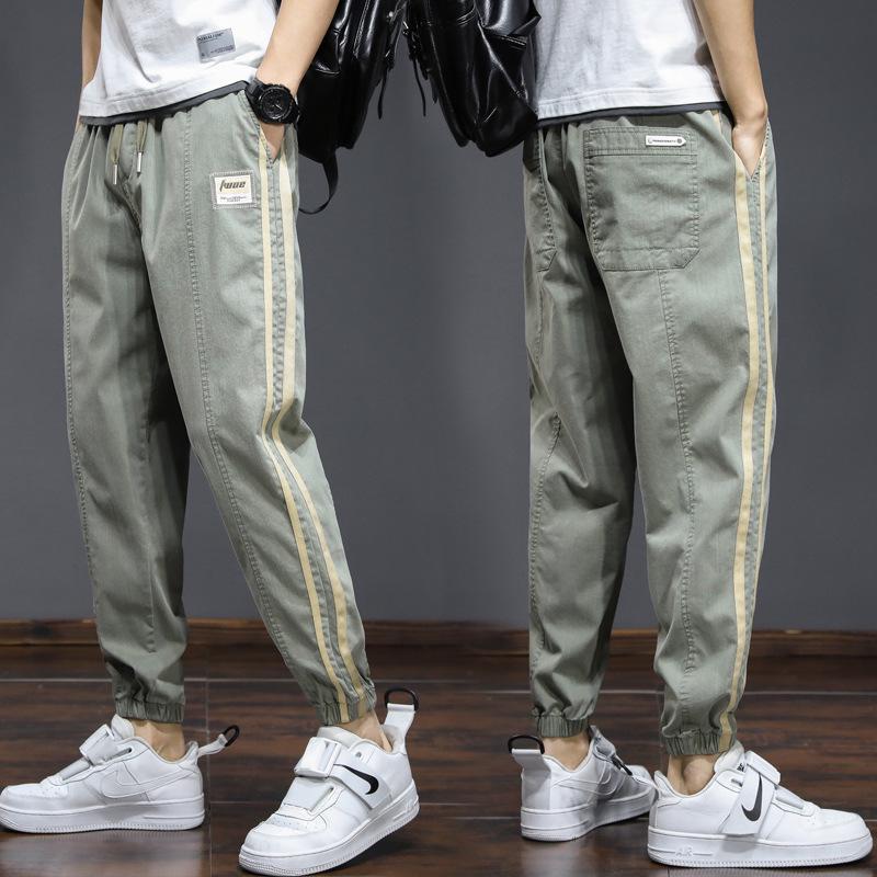 

Модные мужские брюки с эластичными манжетами — повседневные, свободного кроя, универсальные для весны и лета. 2XL (33-34)