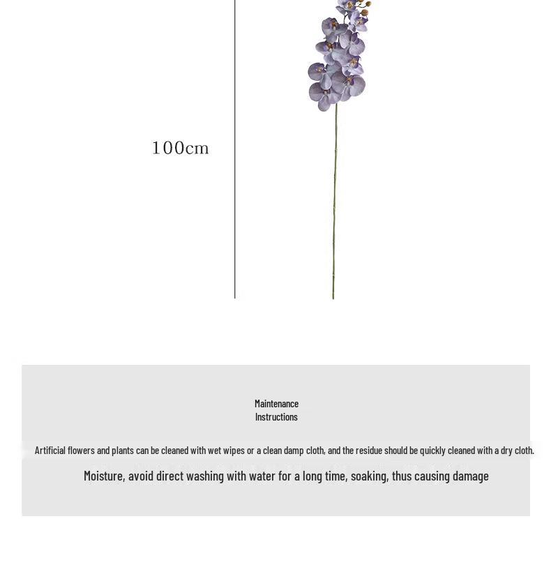 Große 9-Kopf Phalaenopsis Orchidee Künstliche Blume für Hotel- oder Wohnzimmerdekoration