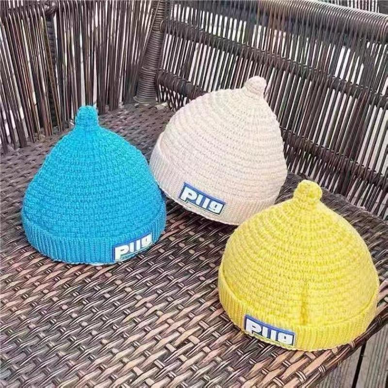 Cute pacifier infant baby hat autumn and winter men's and women's hats knitted wool small landlord pullover hat