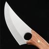 Kitchen Pocket Knife Portable Boning Knife Chef Meat Cutting Fruit Sharp Cleaver Butcher with Cover Wooden Handle Cooking