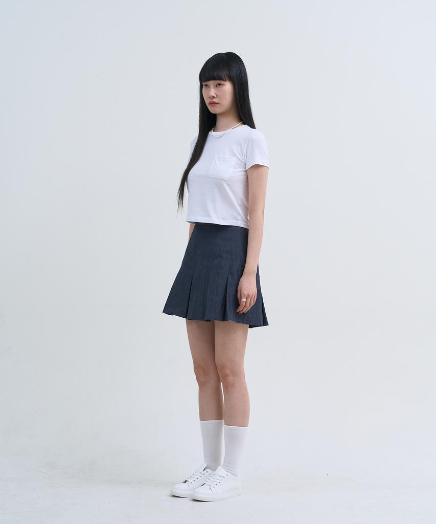 Yuseuteule Chest Pocket Short Sleeve T-Shirt (White)