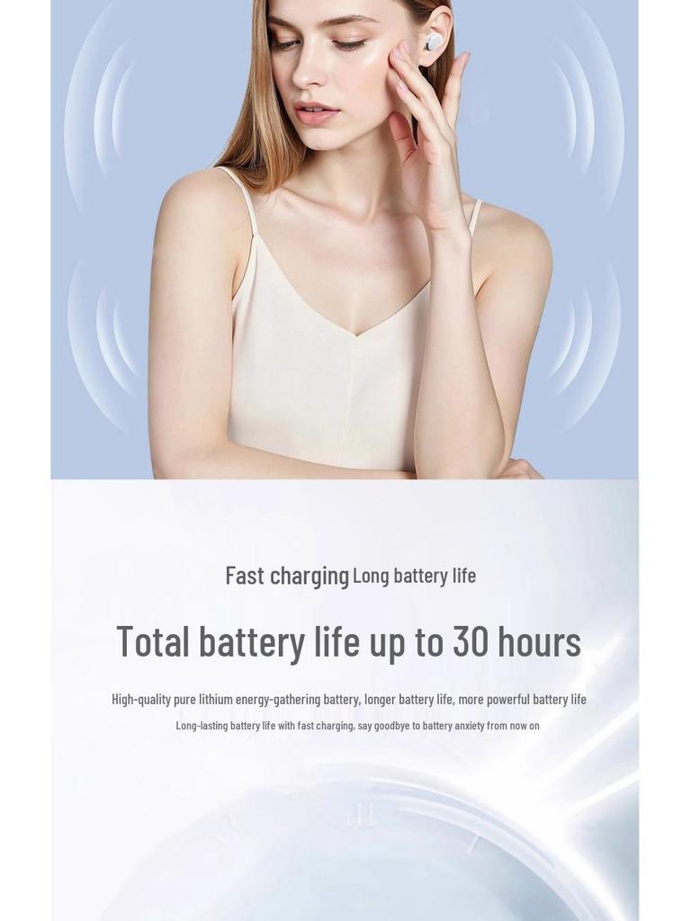 Q8 High-Quality Noise-Cancelling Bluetooth Earphones with Digital Display, Comfortable Fit, Sports-Ready, Wireless 5.4 Core