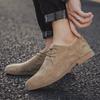 Fashion Men's Matte Leather Black/brown Casual Business Office Oxfords Formal Suede Leather Shoes for Men New Arrivals Male Derby Style