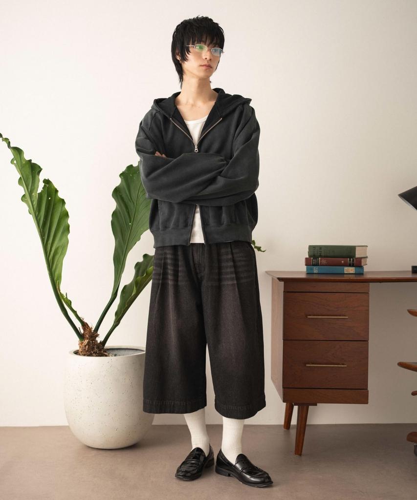 Cropped Wide Denim Wide Leg Denim Street Size Denim Other [WEGO] Pants, Pants, Trousers, Bottoms, Clothing, Spring/Summer Clothing, Style, Men's, M,