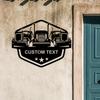 Vintage Retro Truck Metal Wall Art, Personalized Home Office Decor, Easy To Hang