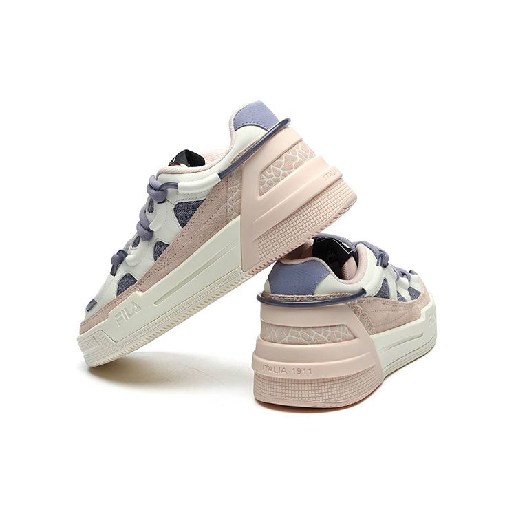 FILA Salto Low Top Retro Basketball Shoes Women sneaker Pink Fog-Blue F12W141225FVS