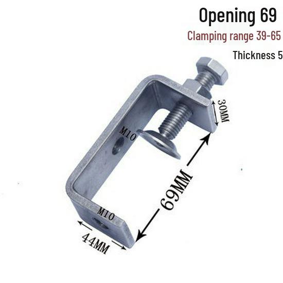 C304 Tiger Claw U-Shaped Stainless Steel Pipe Clamp